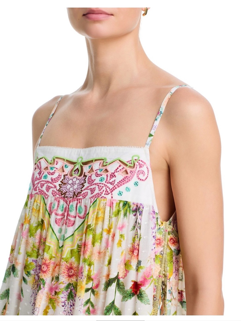 Camilla Maxi Sundress with Pastel Accents - Picture 3 of 11